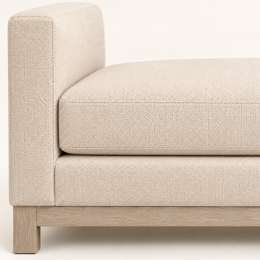 Cream Upholstered Chaise Sofa – close up view, Latest Furniture