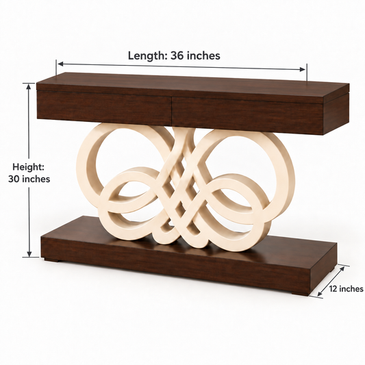 Sculptural Ring Console Table with Drawers – Latest Furniture