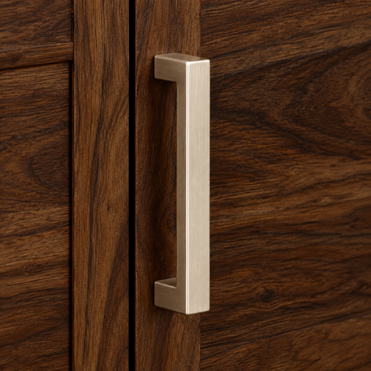 Three-Door Sheesham Wood Sideboard – close up