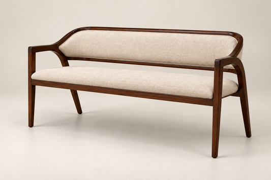 Wooden Frame Upholstered Bench – studio view, Latest Furniture