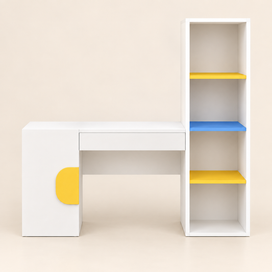 Compact Kids Study Table with Bookshelf – Latest Furniture