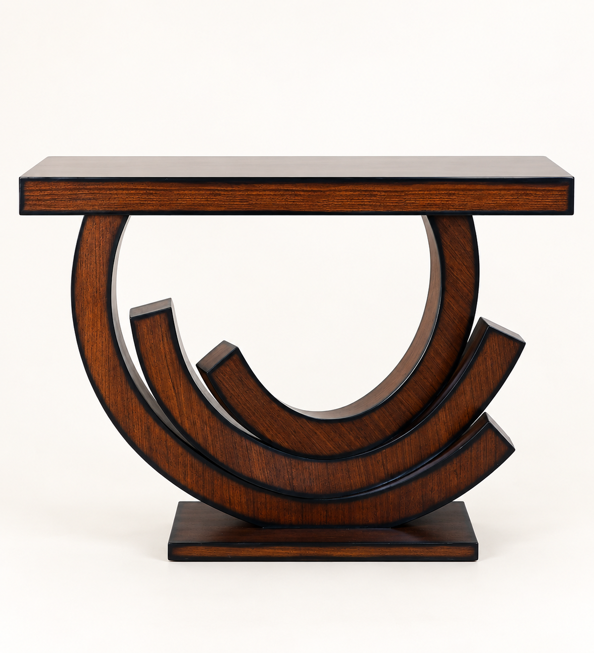 Arched Veneer Console Table – front studio view