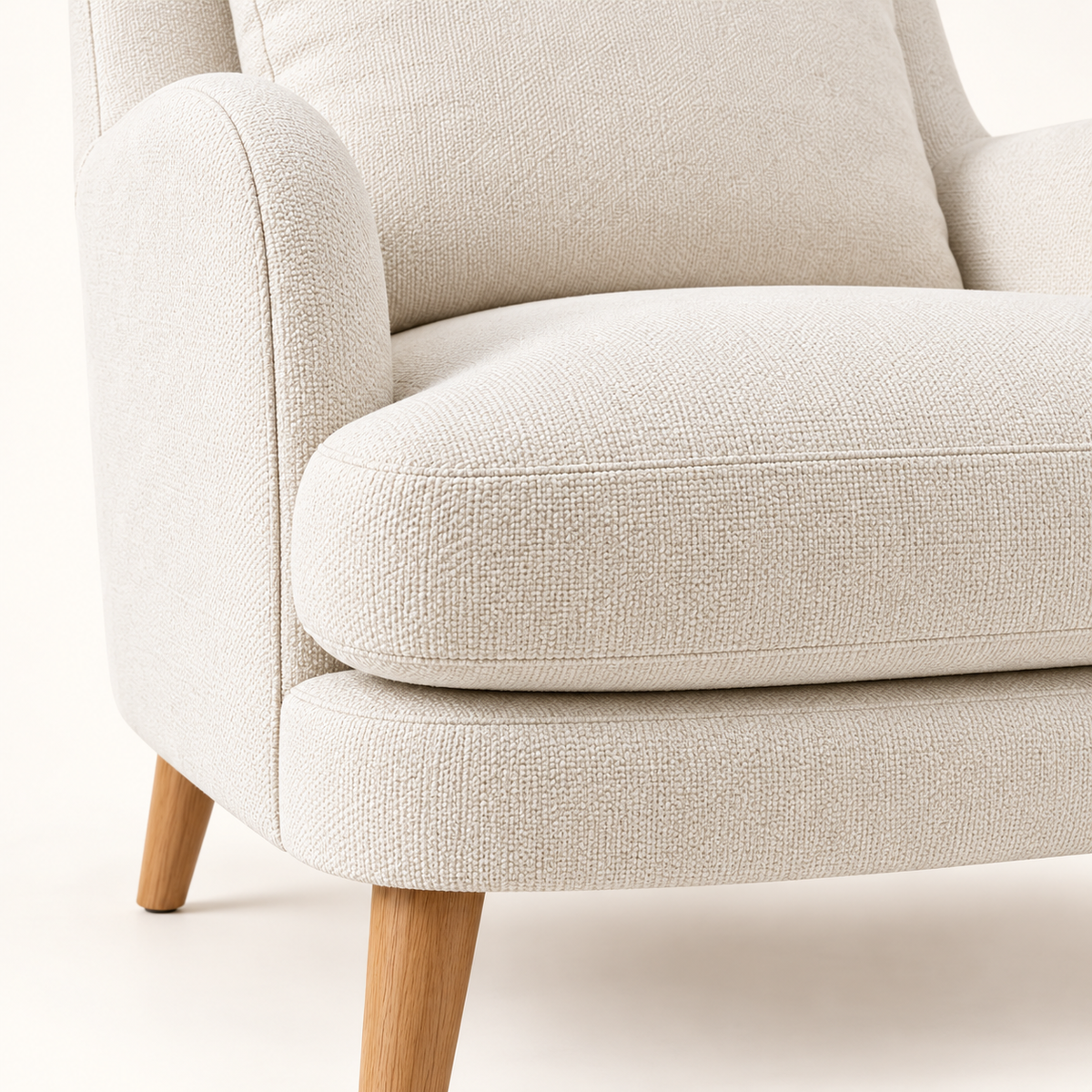 Cream Upholstered Accent Chair – close up view, Latest Furniture
