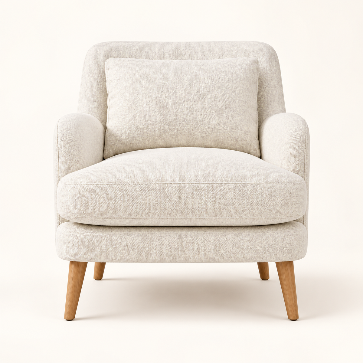 Cream Upholstered Accent Chair – studio view, Latest Furniture