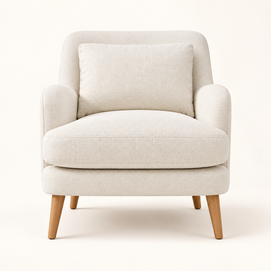 Cream Upholstered Accent Chair – studio view, Latest Furniture
