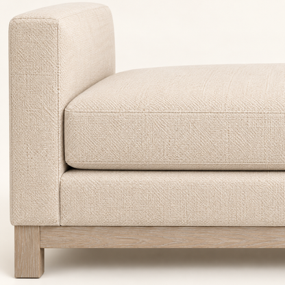 Cream Upholstered Chaise Sofa – close up view, Latest Furniture