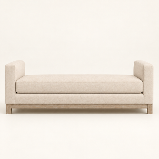 Cream Upholstered Chaise Sofa – studio view, Latest Furniture