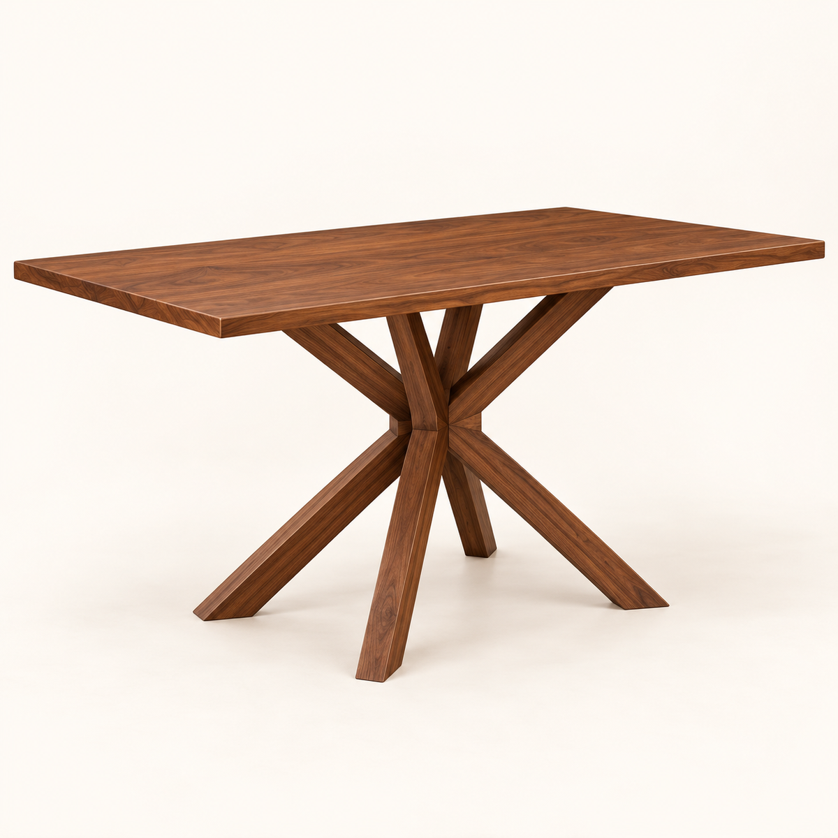 Cross-Leg Cane-Back Dining Set solid Sheesham wood dining table shown separately.