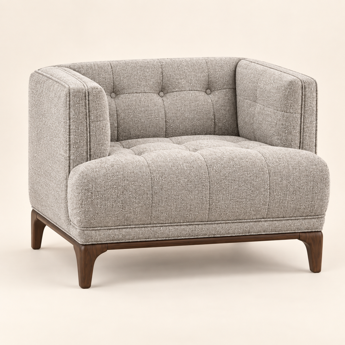 Grey Upholstered Armchair – studio view, Latest Furniture