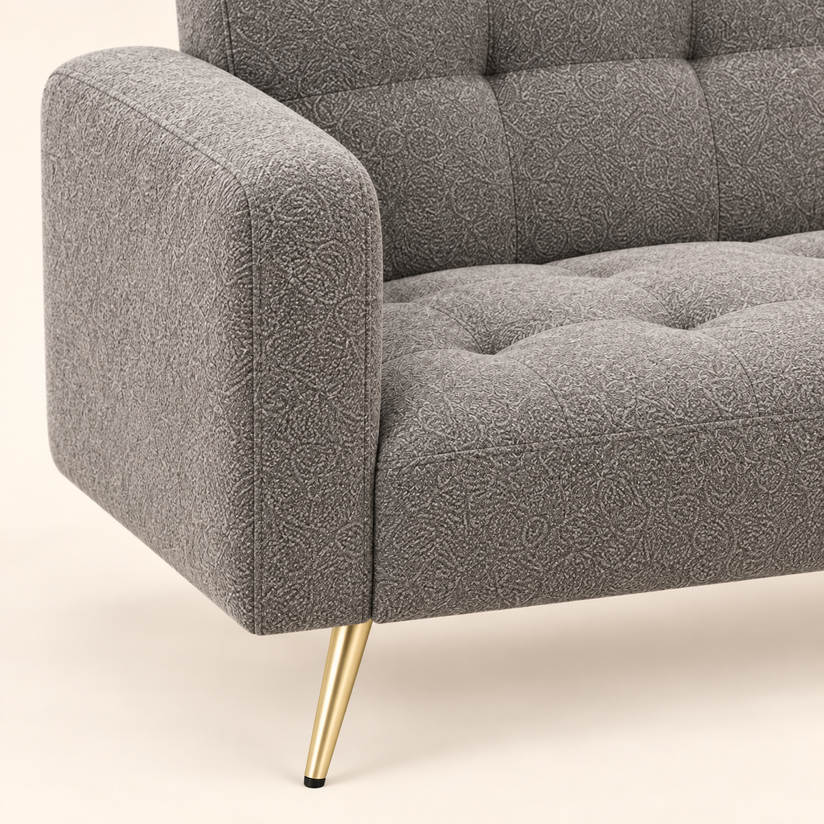 Grey Upholstered Sofa – close up view, Latest Furniture