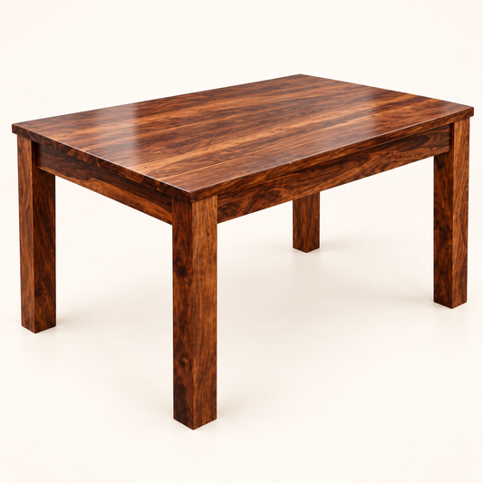 High-Back Lattice Dining Set solid Sheesham wood dining table shown separately.