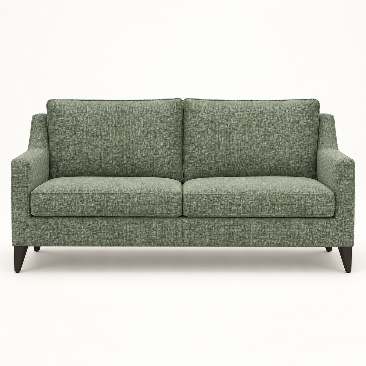 Sage Green Fabric 2-Seater Sofa — front studio view
