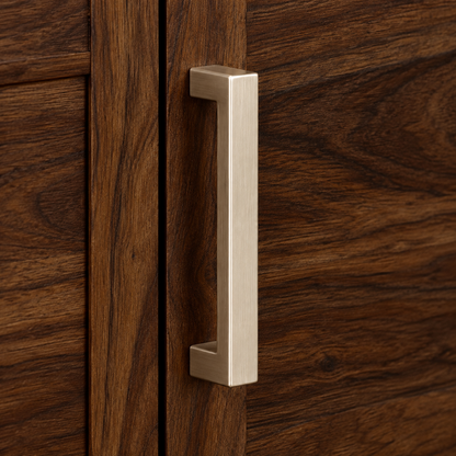 Three-Door Sheesham Wood Sideboard – close up