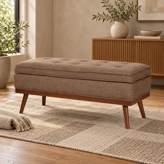 Tufted Upholstered Storage Bench – lifestyle view, Latest Furniture