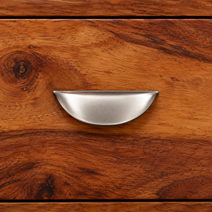 Two-Drawer Sheesham Wood TV Console – close up