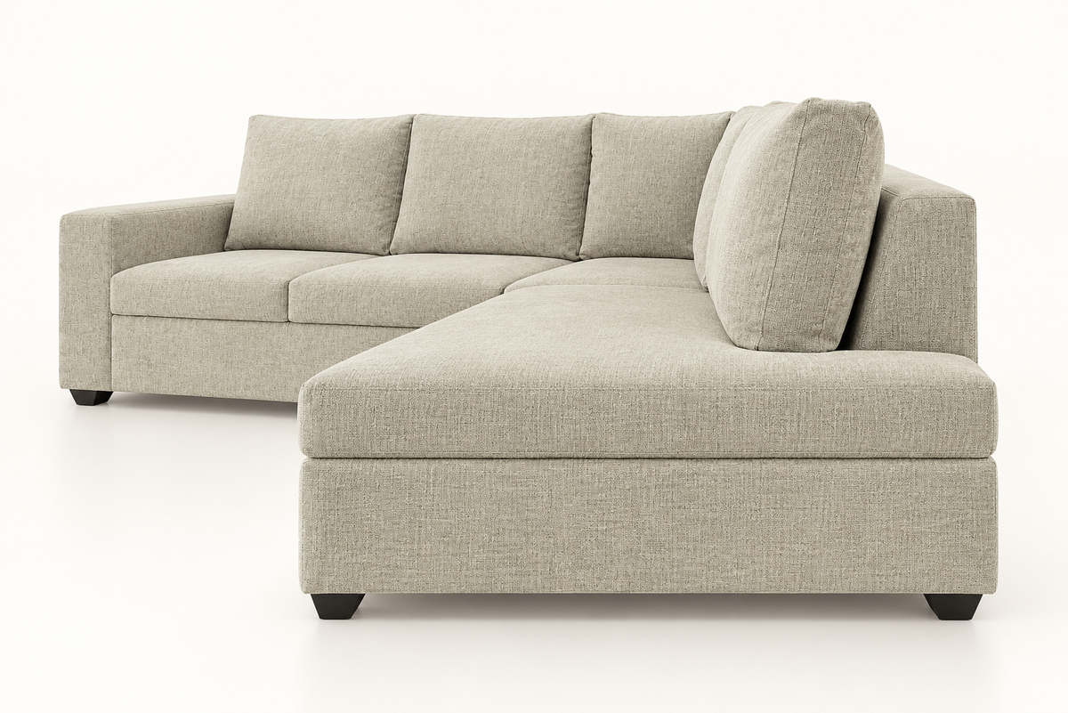Warm Greige Four-Seater L-Shaped Sectional Sofa main sofa view
