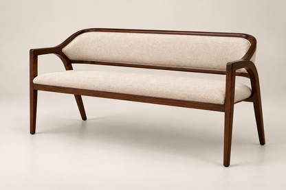 Wooden Frame Upholstered Bench – studio view, Latest Furniture